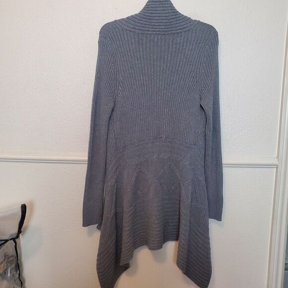 Merona Waterfall Cardigan Soft Comfort Knit Womens Size M Gray Open Front - Picture 6 of 11